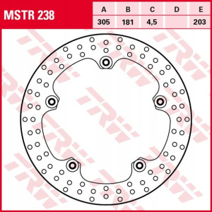 Tarcza przód 305/181x4,5mm 5x203mm 8,4mm stała Luc