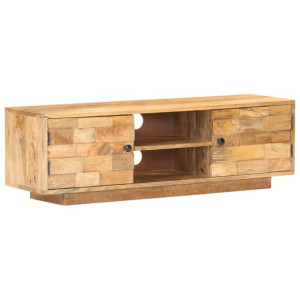 Szafka pod TV, 116x30x35 cm, lite drewno mango