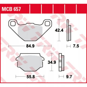 Klocki hamulcowe przód/tył APRILIA ETX MOTO MX PEG