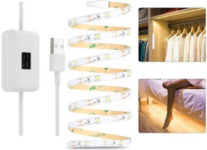 Taśma Led Lampka Czujnik Ruchu Szafy Mebli Usb 2m