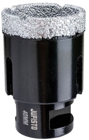 JUFISTO Otwornica z nasypem diamentowym  40mm, diament lutowany