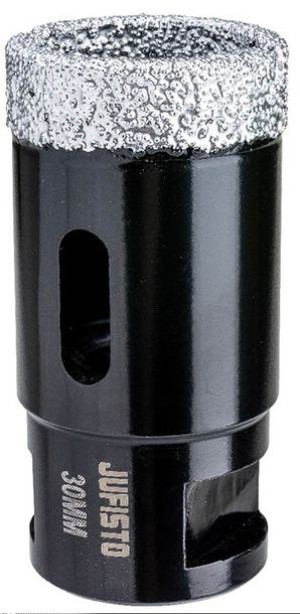 JUFISTO Otwornica z nasypem diamentowym  30mm, diament lutowany