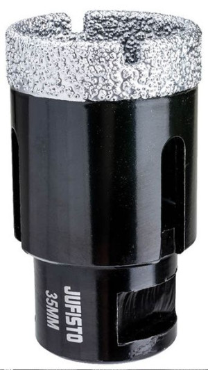 JUFISTO Otwornica z nasypem diamentowym  35mm, diament lutowany