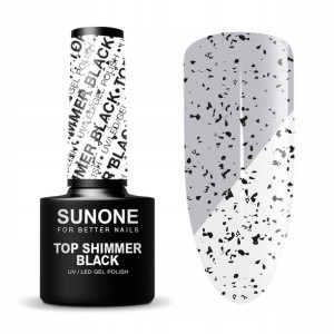 SUNONE Top Shimmer Black na lakier hybrydowy 5g