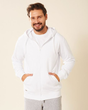 Bluza męska z kapturem biała Ludwik
