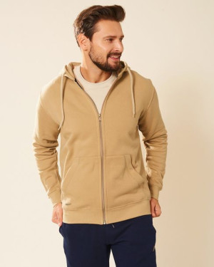 Bluza męska z kapturem beżowa Ludwik