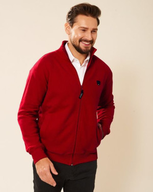 Sweter męski bawełniany czerwony Platon