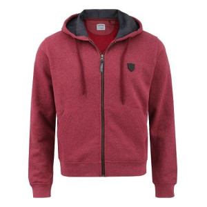 Bluza męska z kapturem bordowy melanż Asman