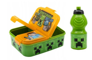 Pudełko Śniadaniowe + Bidon Minecraft