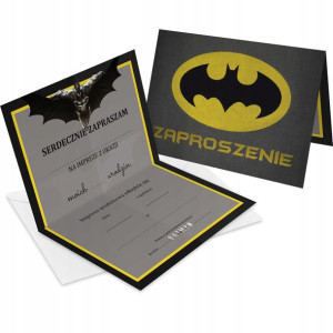 Zaproszenie Na Urodziny Batman Dc Z2