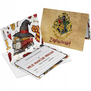 Zaproszenie Na Urodziny Harry Potter Gryfindor Z2