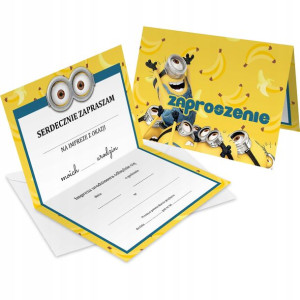 Zaproszenie Na Urodziny Minionki Poziom Z2
