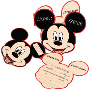 Zaproszenie Na Urodziny Myszka Mickey Z2