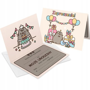 Zaproszenie Na Urodziny Pusheen Kot Poziom Z2