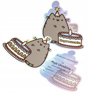 Zaproszenie Na Urodziny Pusheen Tort Y2