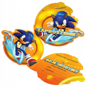 Zaproszenie Na Urodziny Sonic Z2
