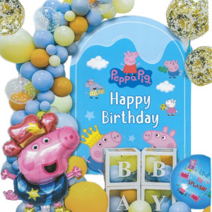 Zestaw Balonów Urodzinowy Pepa Pig Urodziny Dekor