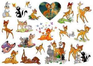 Tatuaże Dla Dzieci Zmywalne Bambi Bunny Tuptuś Y6