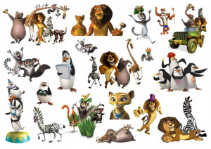 Tatuaże Dla Dzieci Zmywalne Pingwiny Madagaskar Y6