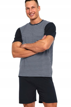 MORAJ Piżama Męska z krótkim rękawem w Paski - 2XL