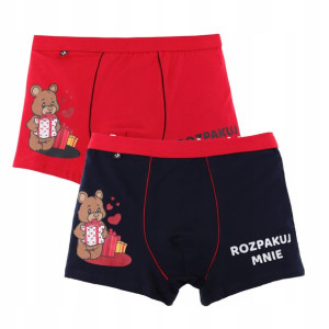 MORAJ Bokserki Męskie PREZENT Miś 2szt. L