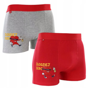 Bokserki Męskie PREZENT Walentynki MORAJ 2szt. XL