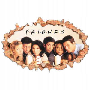 Naklejki Na Ściane Duże Friends Dziura Z2