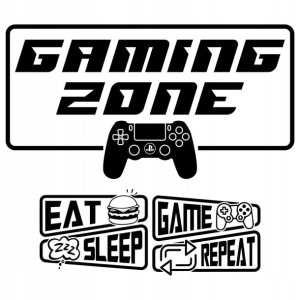 Naklejki Na Ściane Duże Game Zone Gamer Gracze Z2