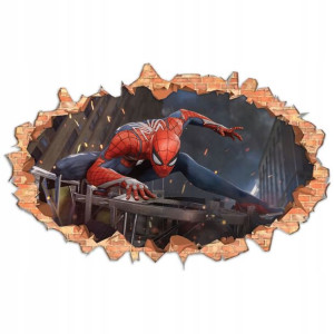 Naklejki Na Ściane Duże Spider-man Dziura Z2