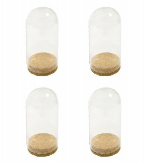 Szklana Kopuła Dekoracyjna 5 X 9cm Zestaw 4szt