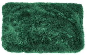 Dywan 65x120 Miękki Pluszowy Megan Shaggy Ciemna Zieleń