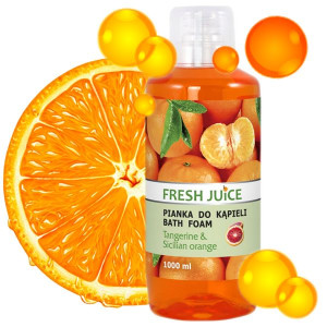Fresh Juice płyn do robienia piany w wannie - Pomarańczowy 1L