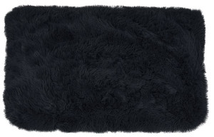 Miękki Pluszowy Dywan Megan Shaggy 100x150 Ciemny Czarny