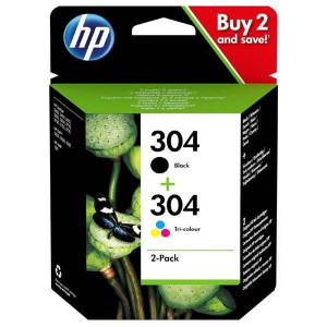HP oryginalny zestaw tuszy 3JB05AE, HP 304, czarny + kolor,