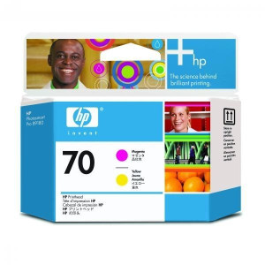 HP oryginalny głowica drukująca C9406A, HP 70, magenta/yellow,