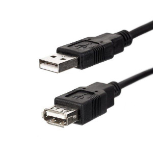 Przedłużacz USB (2.0), USB A M - USB A F, 1.8m, czarna