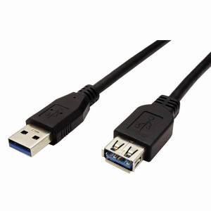 Przedłużacz USB (3.0), USB A M - USB A F, 1.8m, czarna