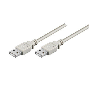USB kabel (2.0), USB A M - USB A M, 1.8m, szary, High Speed