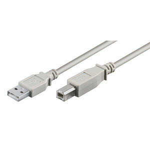 Logo USB kabel (2.0), USB A M - 3m, szary, plastic bag