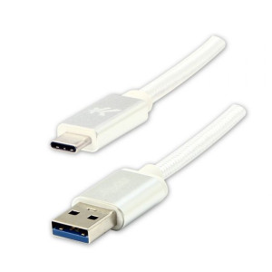 Logo USB kabel (3.2 gen 1), USB A M - 2m, 5 Gb/s, 5V/3A, biały, box,