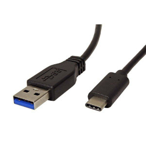 USB kabel (3.1), USB A M - 1m, okrągły, czarny, plastic bag