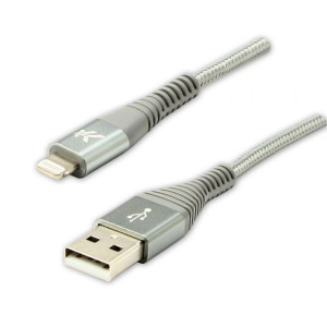 Logo USB kabel (2.0), USB A M - Apple Lightning M, 1m, MFi certifikat,