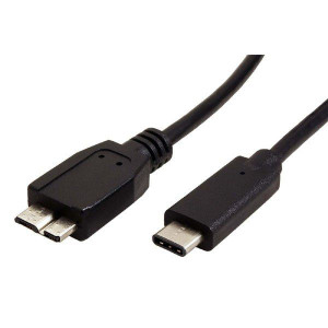USB kabel (3.0), 0.5m, okrągły, czarny, plastic bag