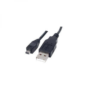 Logo USB kabel (2.0), USB A M - 4-pin M, 1.8m, czarny, HIROSE