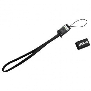 Logo USB kabel (2.0), USB A M - 0.3m, czarny