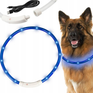 Obroża Świecąca Led Dla Psa I Kota Regulacja 70cm