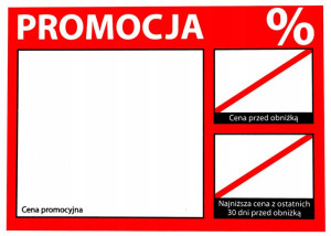Etykiety Cenowe Cenówki Promocja Omnibus 50 Szt