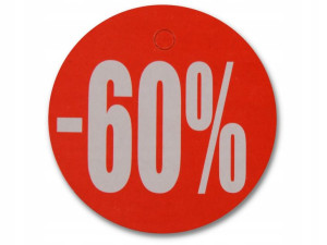 Etykieta Okrągła Kółko Fi 4,5cm - 60 % Tablica Rek