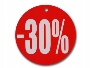 Etykieta Okrągła Kółko Fi 24cm -30% Tablica Cena