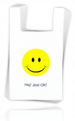 Reklamówki Foliowe Hej Jest Ok Torby 28x50cm 100